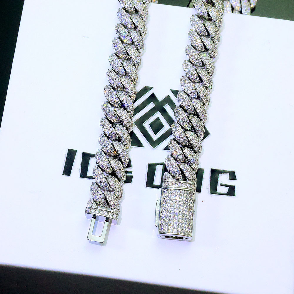 10mm Iced Out Diamond Bubble Cuban Link Chain