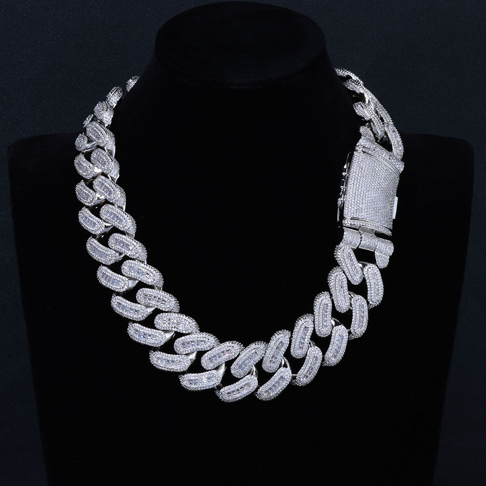 29mm Big Iced Diamond Cuban Link Chain Necklace