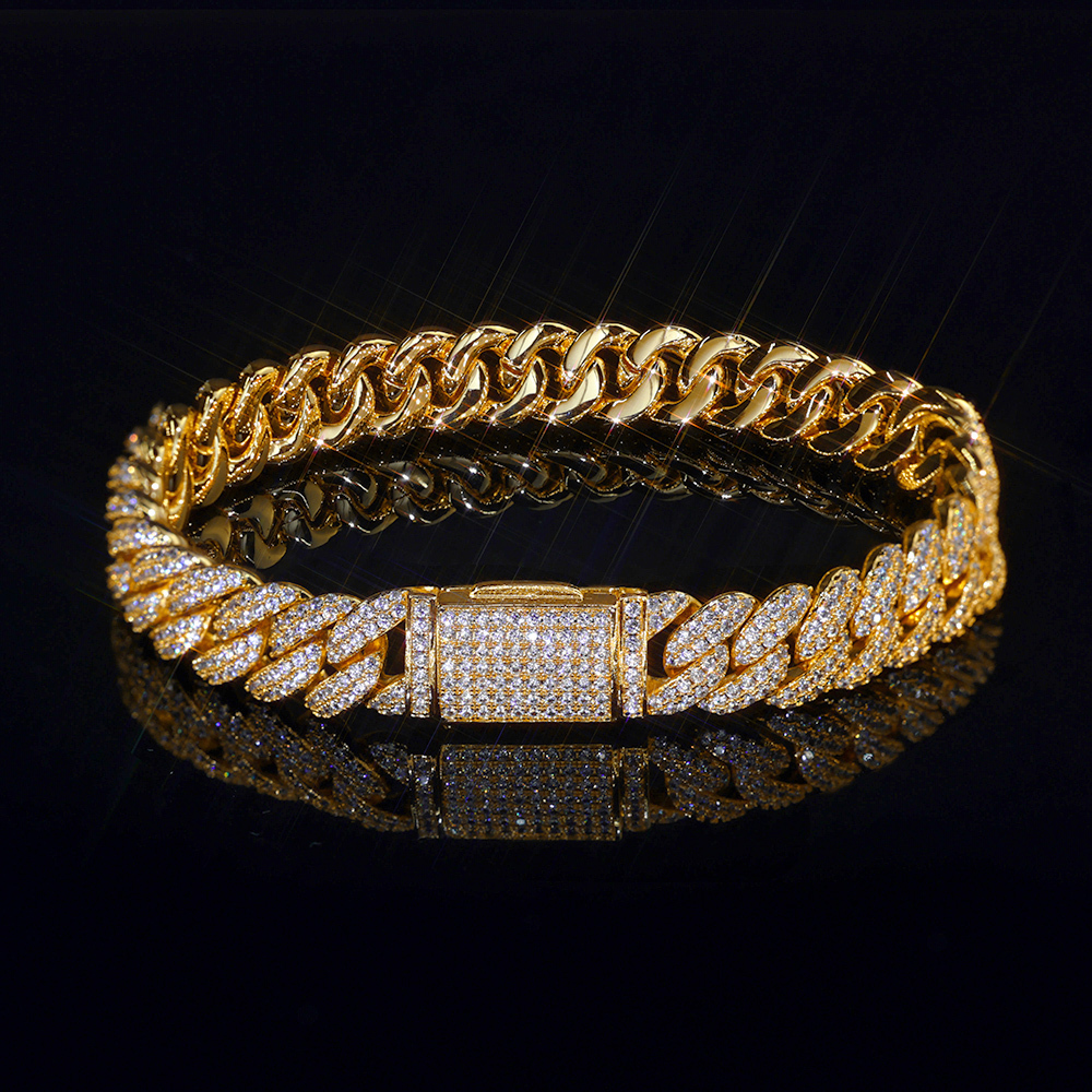 10mm Iced Out Diamond Bubble Cuban Link Chain