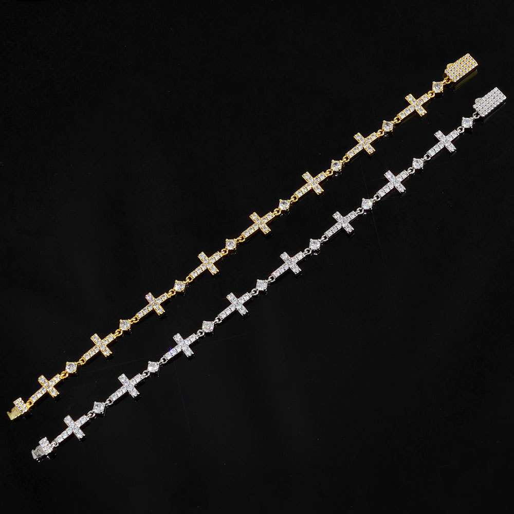 5MM Elastic Clasp Small Cross Bracelet