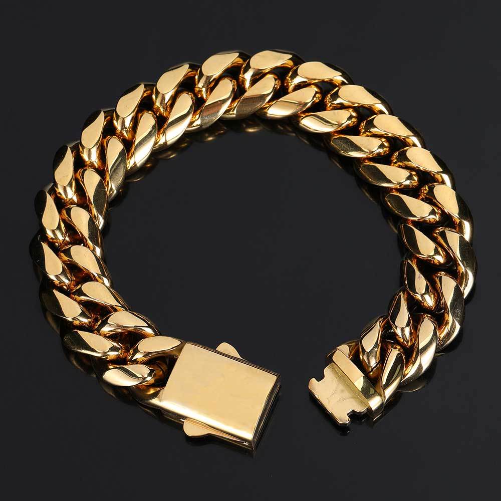Stainless Steel Miami Cuban Link Bracelet 12mm