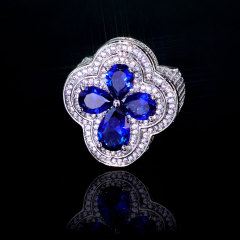 Silver+Blue CZ