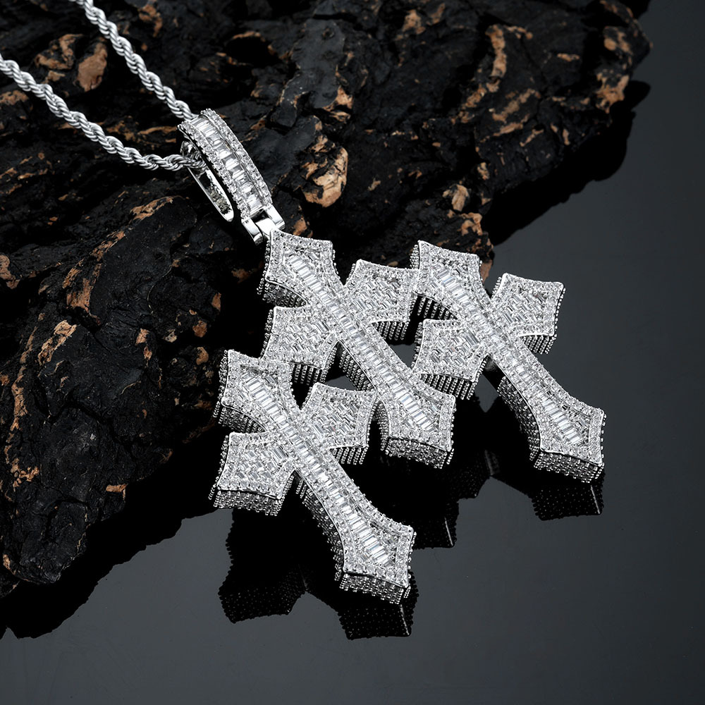 Custom Three Cross Pendant Hip Hop Jewelry