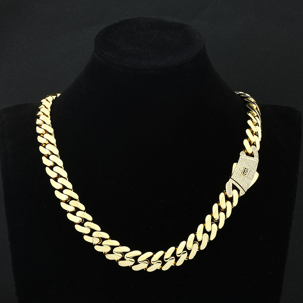 Monaco Clasp Flat Miami 14K Cuban Link Chain