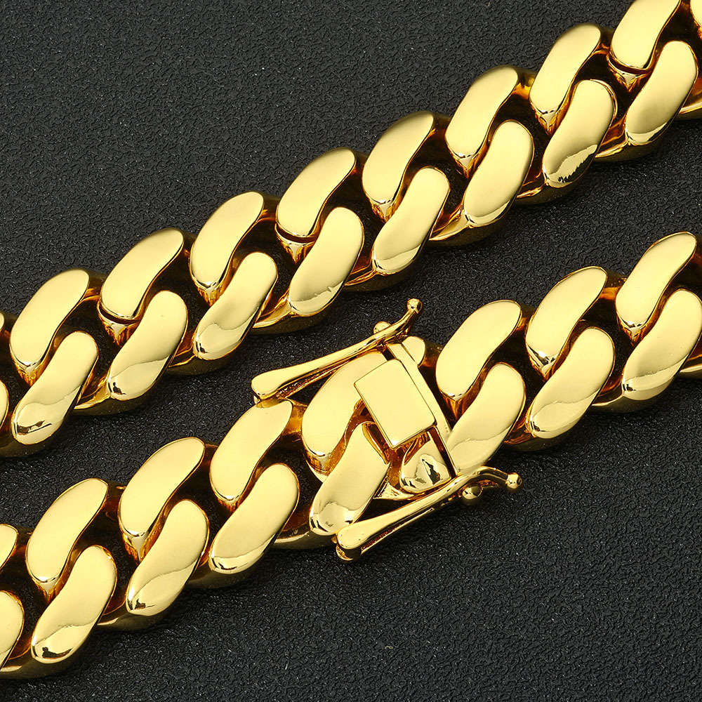 22mm Heavy Miami Copper Cuban Link Chain Necklace