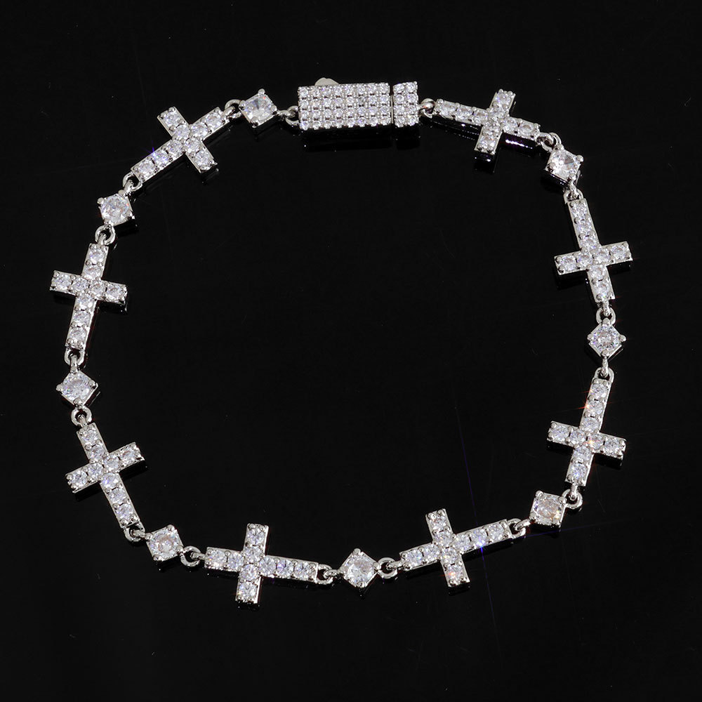 5MM Elastic Clasp Small Cross Bracelet