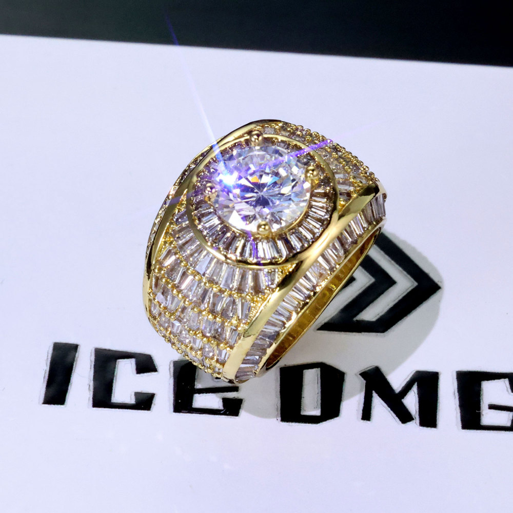Iced Clustered Band Ring