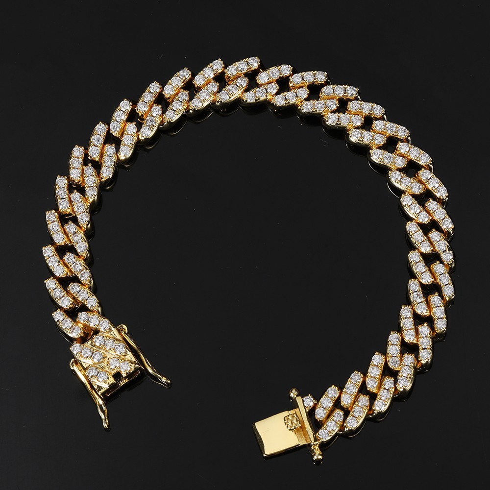 9mm Single Row Iced Out CZ Cuban Link Bracelet