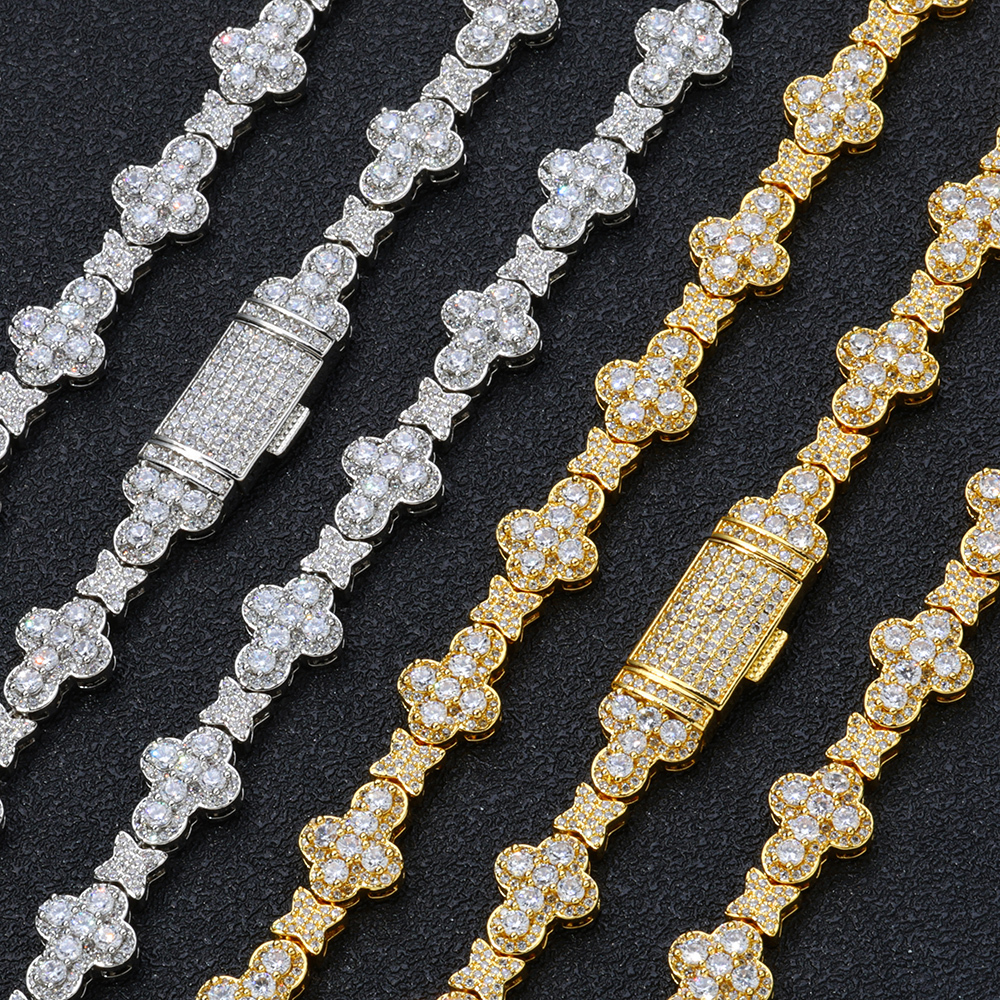 Cross Of X Iced Chain - 10mm
