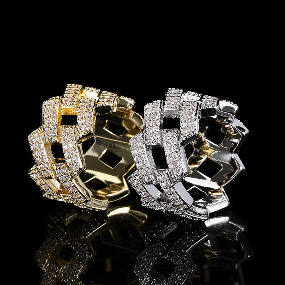 14MM Iced Prong Cuban Ring