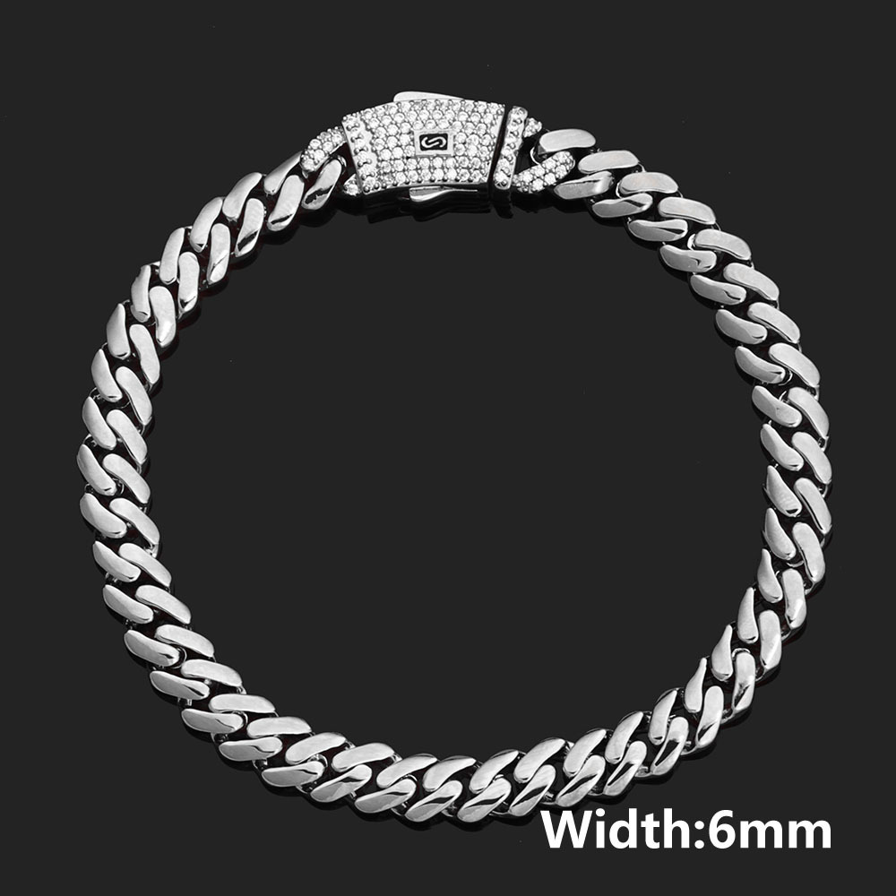 925&VVS Silver  Moissanite Cuban Bracelet