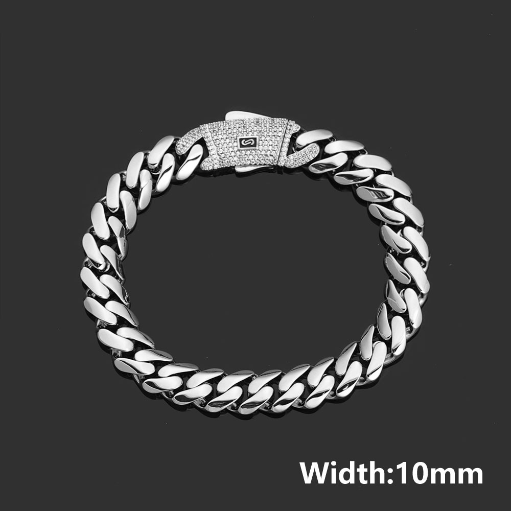 925&VVS Silver  Moissanite Cuban Bracelet