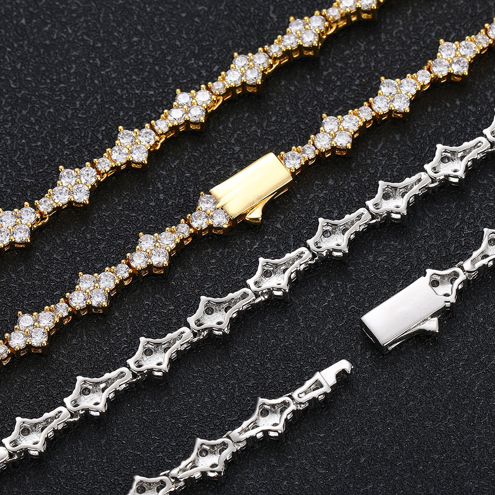 6.5mm CZ Flower Tennis Chain
