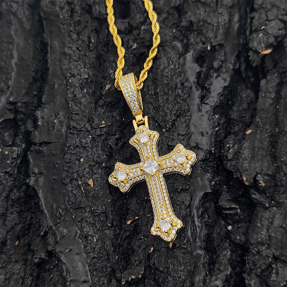 18K Gold Plated Cross Pendant