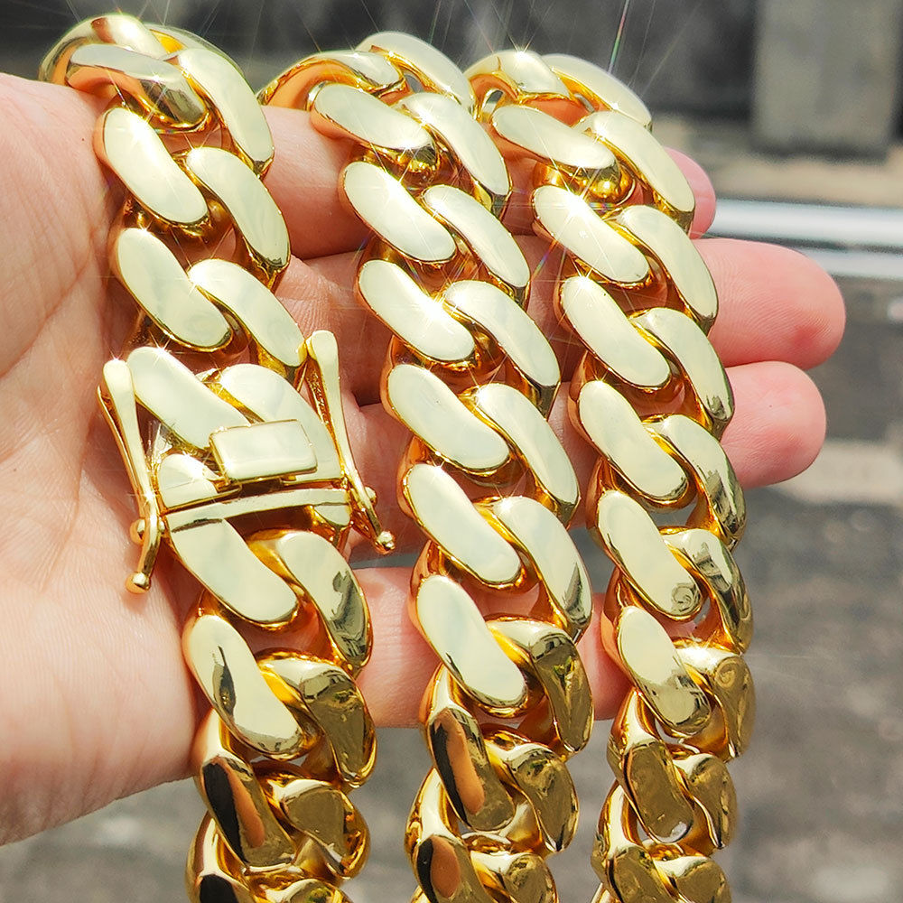 22mm Heavy Miami Copper Cuban Link Chain Necklace