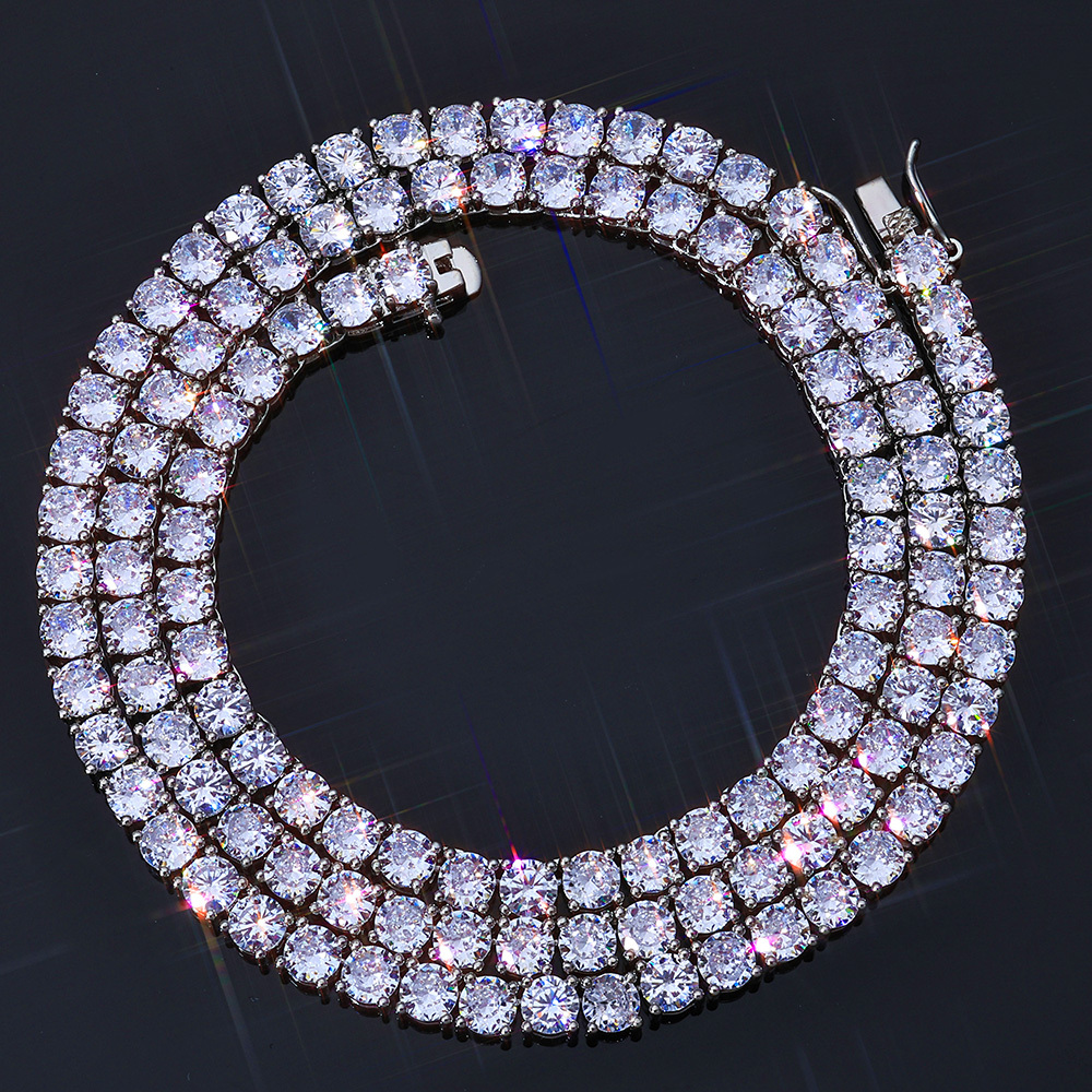 6mm Iced 5A CZ Tennis Chain Necklace