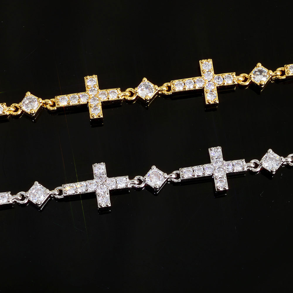 5MM Elastic Clasp Small Cross Bracelet