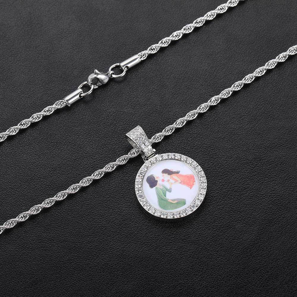 26mm Custom Mini Photo Pendant Necklace