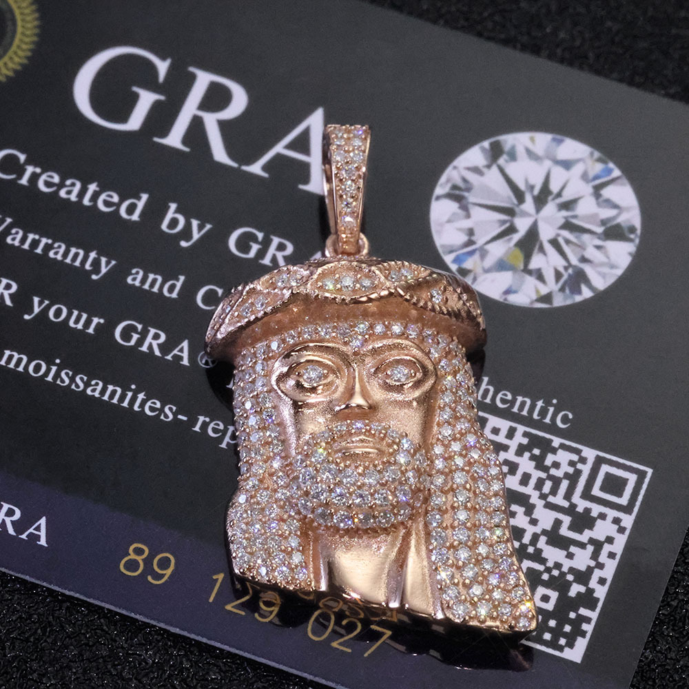 925 Silver Moissanite Jesus Pendant