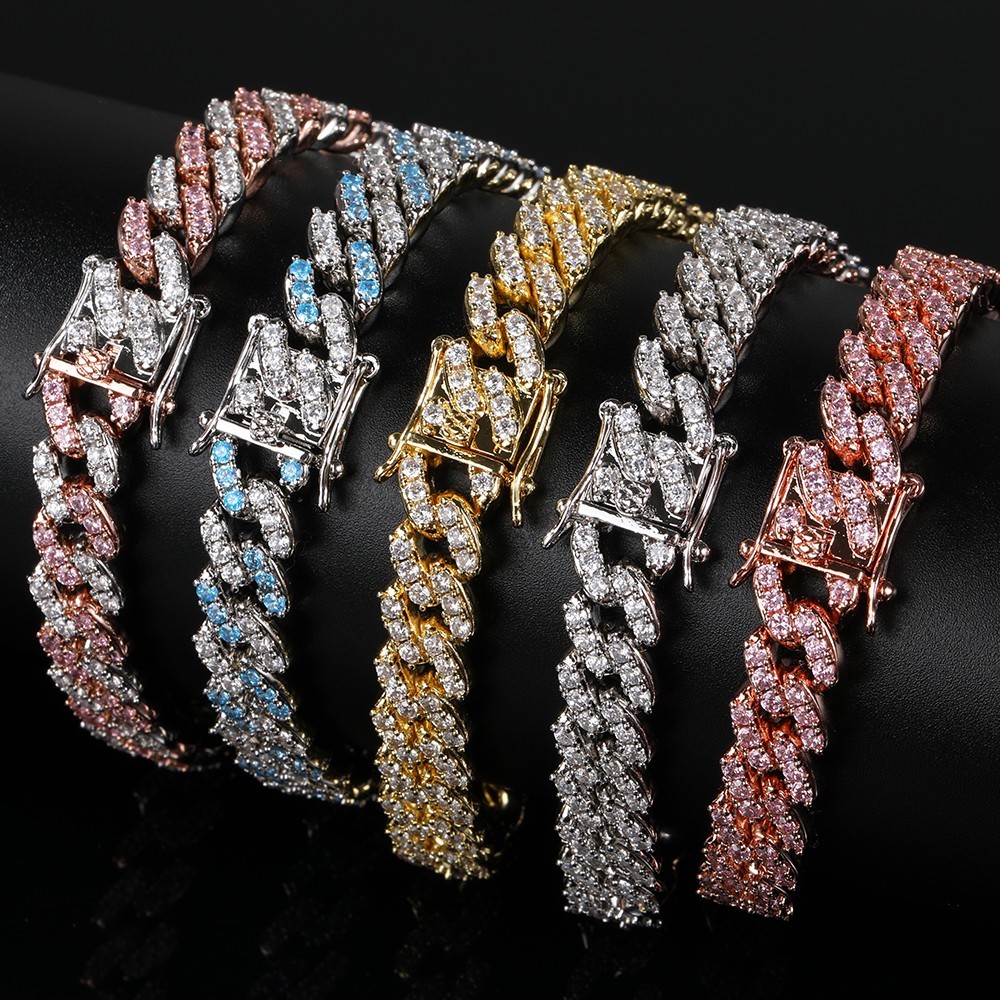 9mm Single Row Iced Out CZ Cuban Link Bracelet