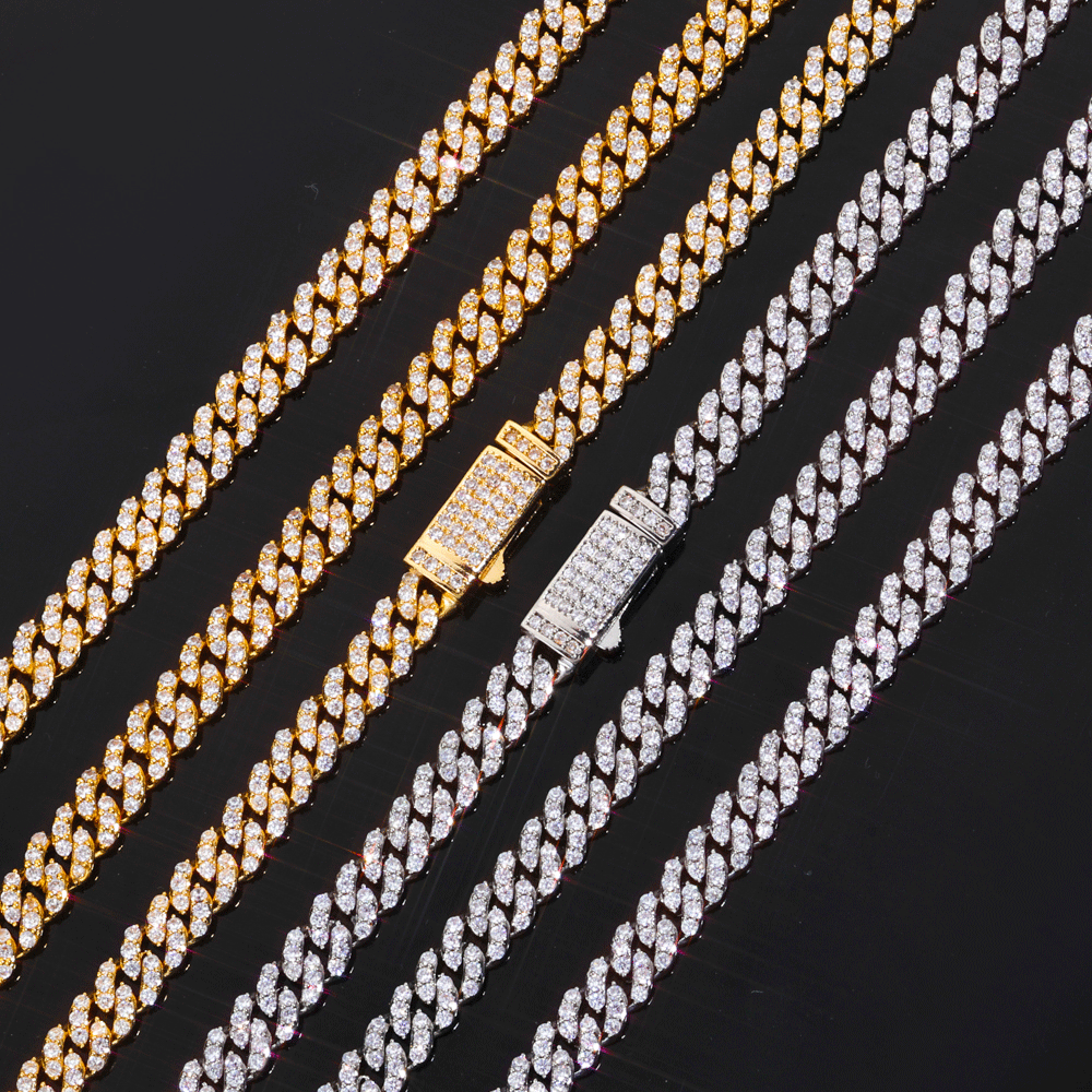 6MM Full Pave Full Pave Iced Out Cuban Chain Necklace