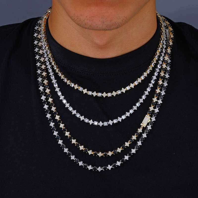 Star Moissanite Tennis Bracelet  925 Silver Women's Chain