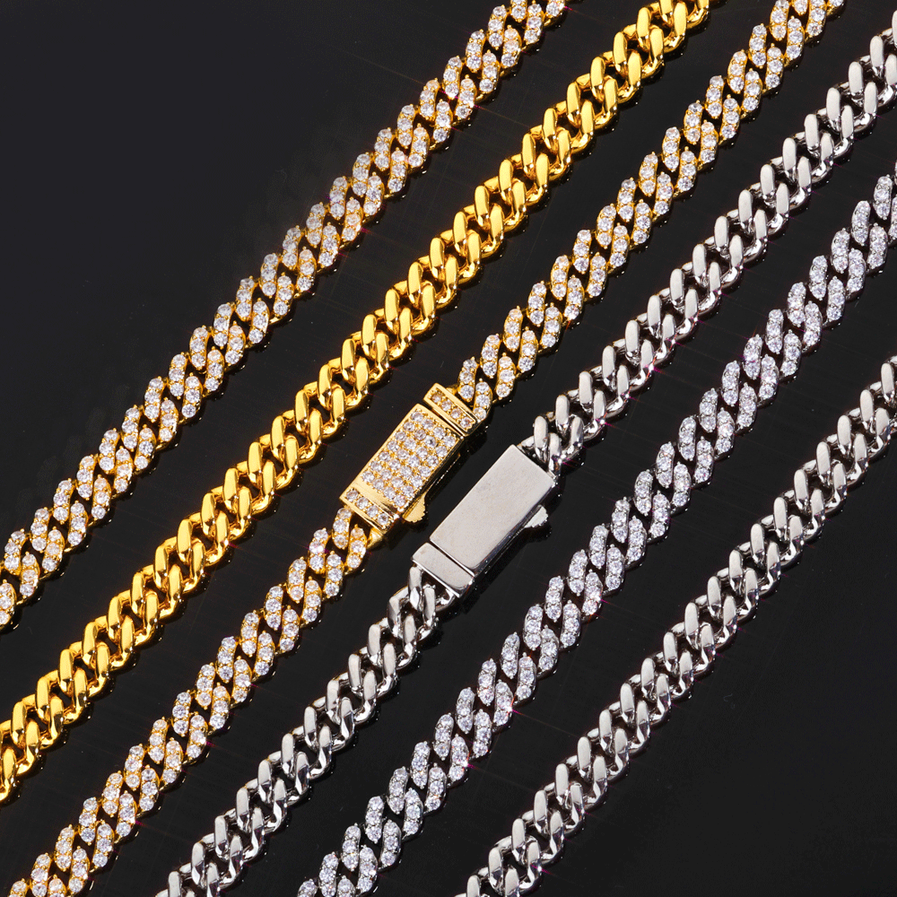6MM Full Pave Full Pave Iced Out Cuban Chain Necklace