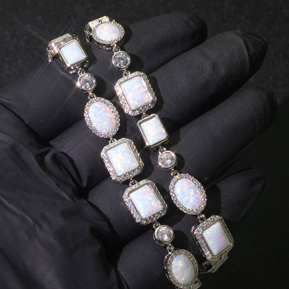 Multi-Color Opal Link Chain Gemstone Choker