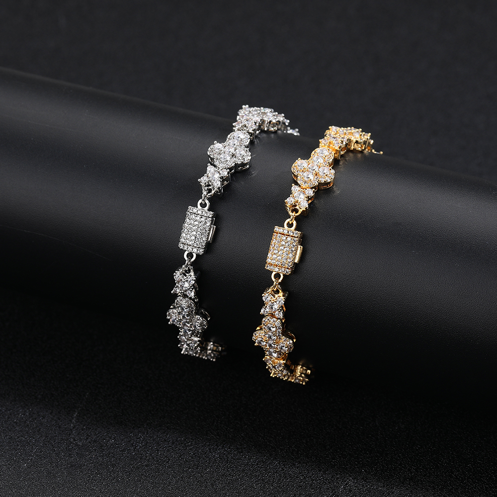 Cross Of X Iced Bracelet- 10mm