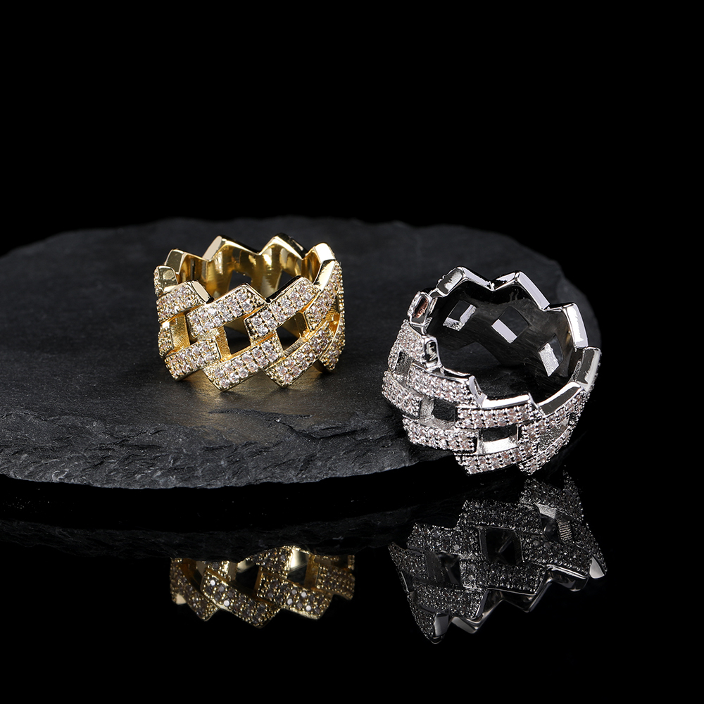 14MM Iced Prong Cuban Ring