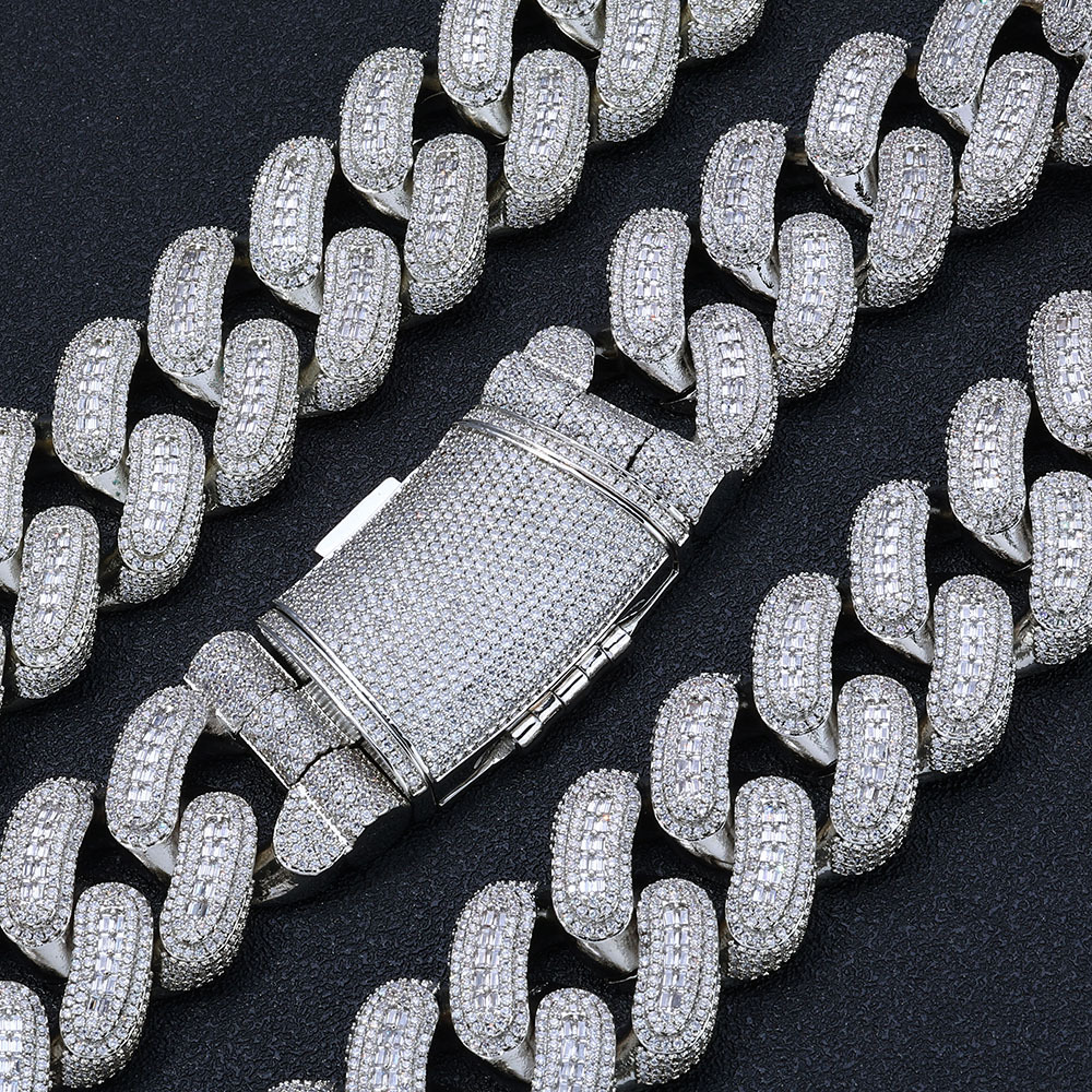 29mm Big Iced Diamond Cuban Link Chain Necklace