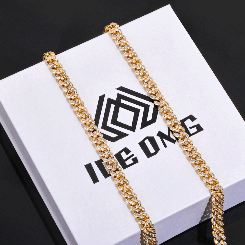6MM Full Pave Full Pave Iced Out Cuban Chain Necklace