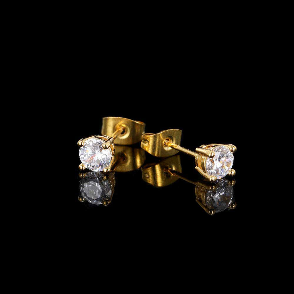 VVS Moissanite Stud Earrings – 925 Silver, 3–10mm Round Cut