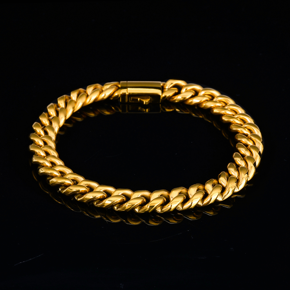 Stainless Steel Miami Cuban Link Bracelet 12mm