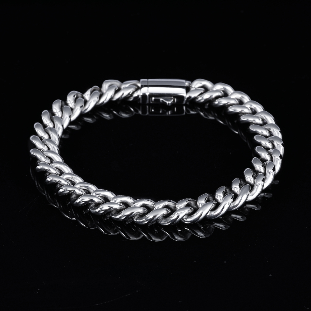 Stainless Steel Miami Cuban Link Bracelet 12mm