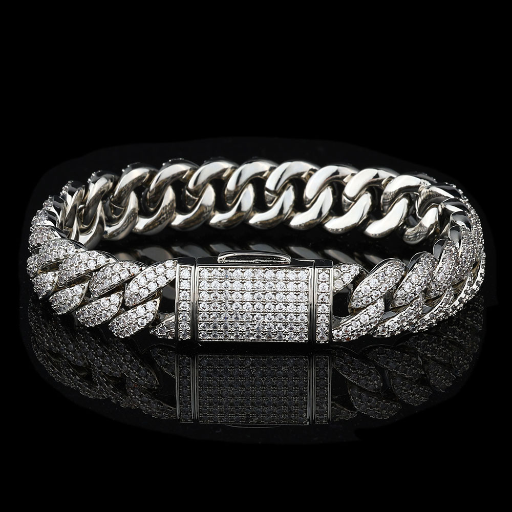 10mm Iced Out Diamond Bubble Cuban Link Chain