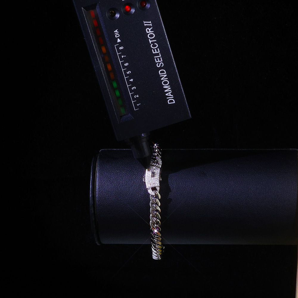 925&VVS Silver  Moissanite Cuban Bracelet