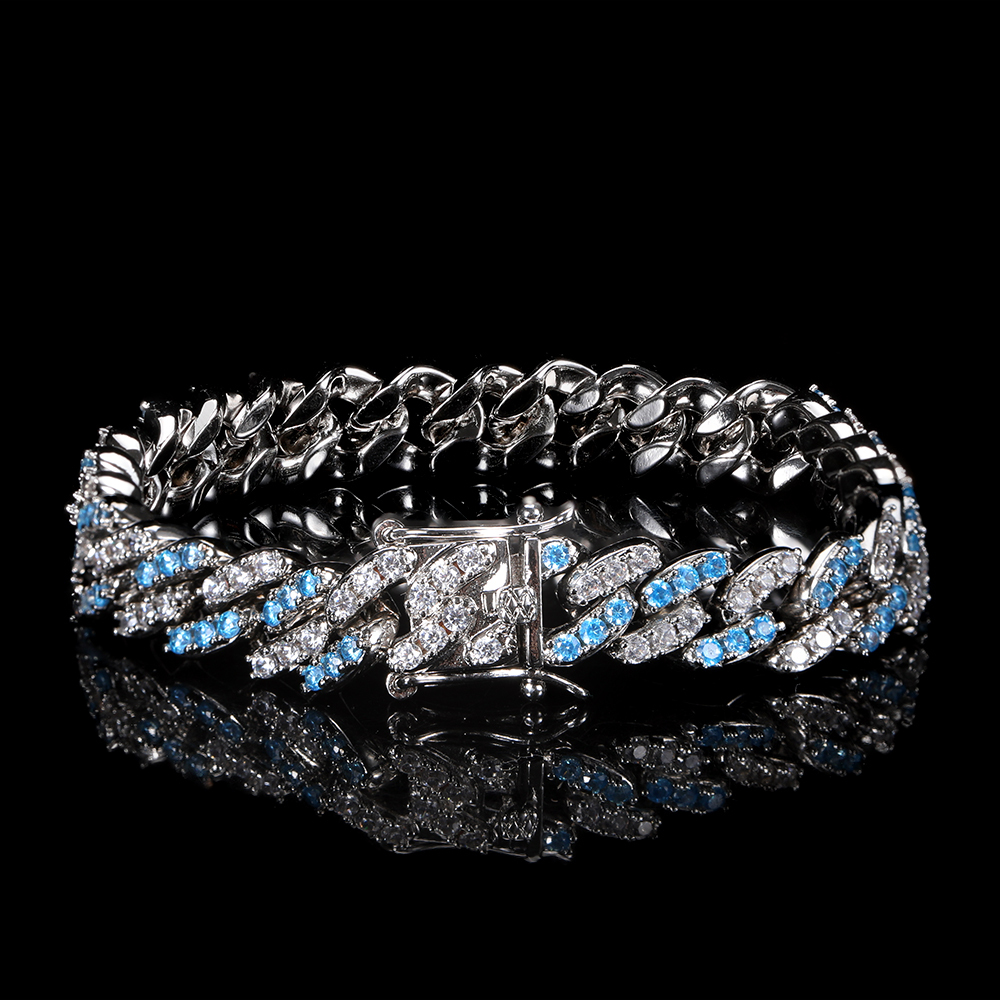 9mm Single Row Iced Out CZ Cuban Link Bracelet