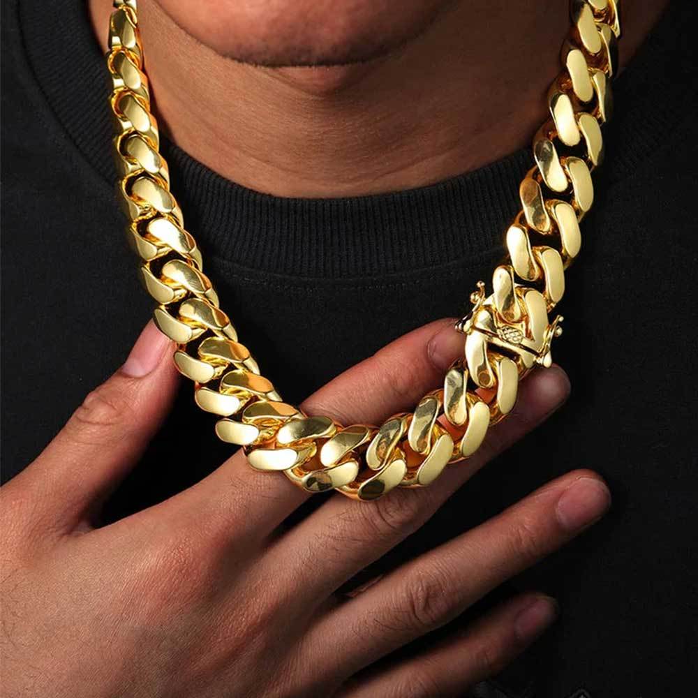 22mm Heavy Miami Copper Cuban Link Chain Necklace