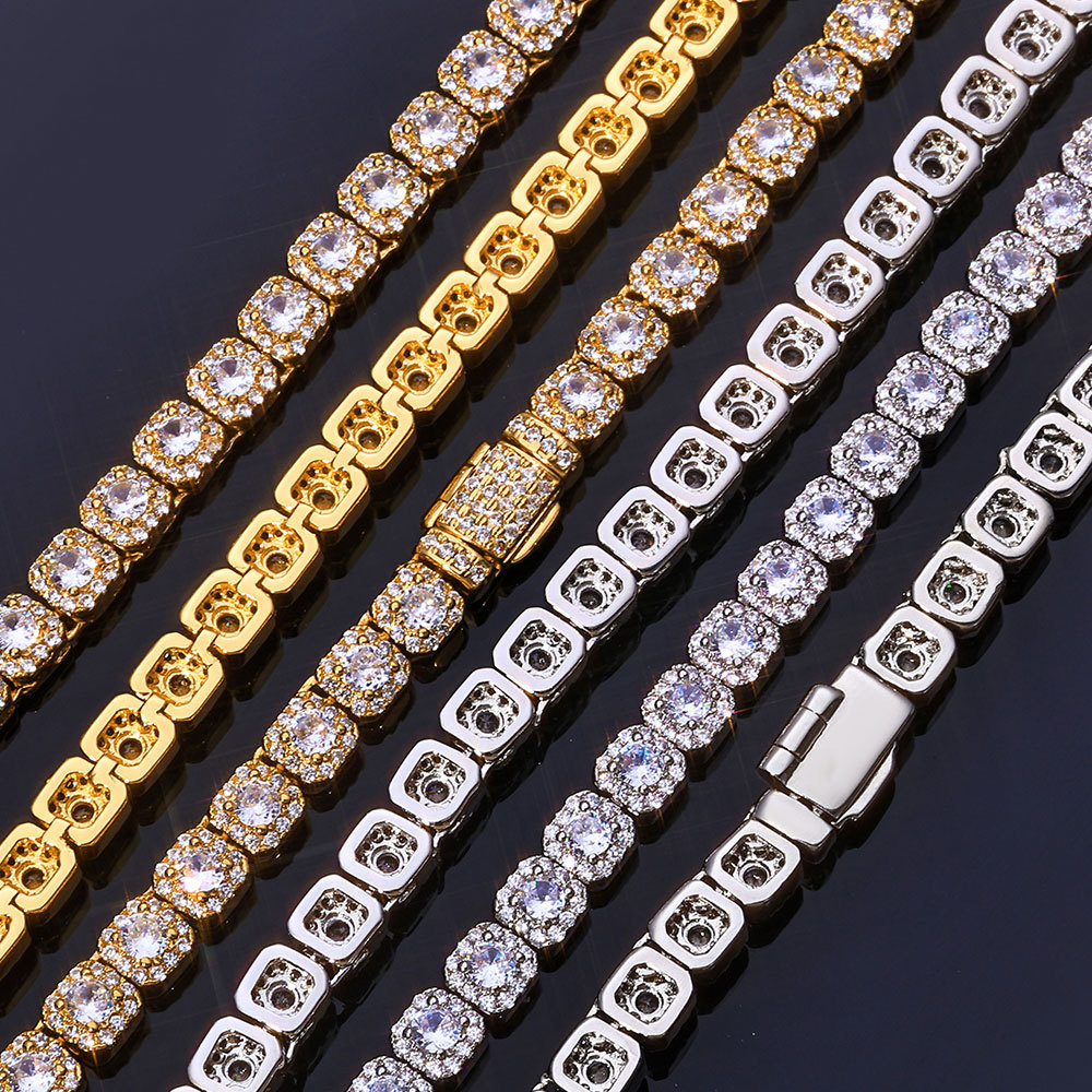 5mm Clustered CZ Tennis Chain