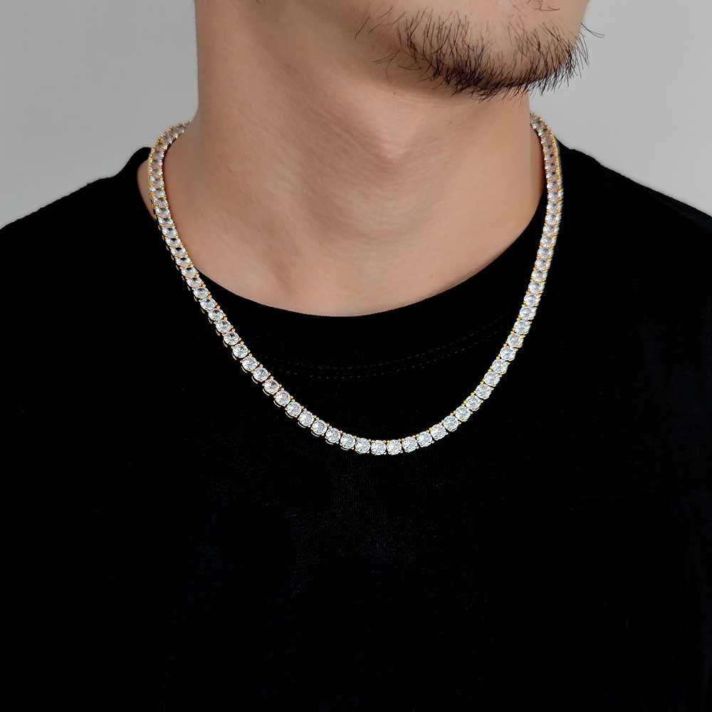 Moissanite Tennis Necklace 2mm-5mm