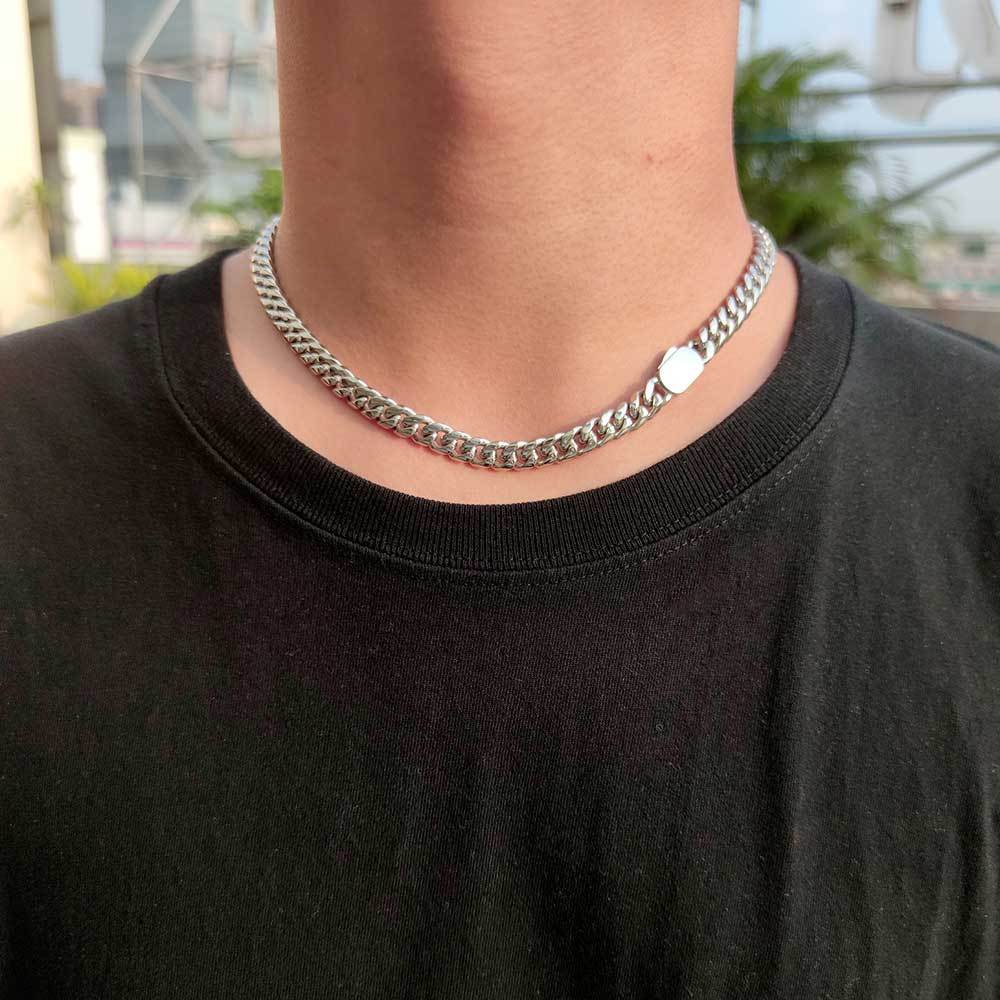 8mm Curb Cuban Link Chain