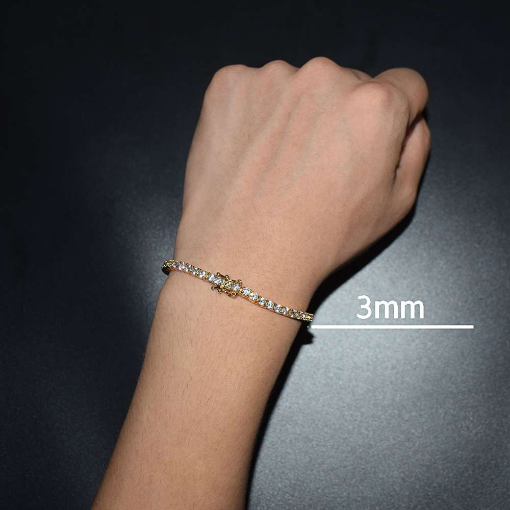 Moissanite Tennis Bracelet  925 Silver (2mm–5mm)