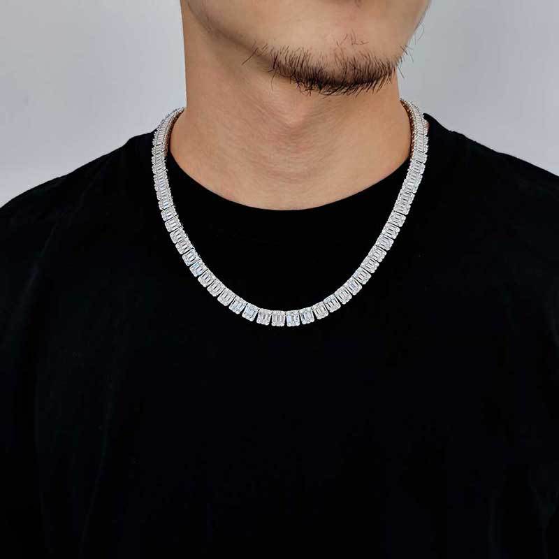 Luxury Rock Sugar Tennis Chain & Cuban Chain for Men – Hip Hop Necklace