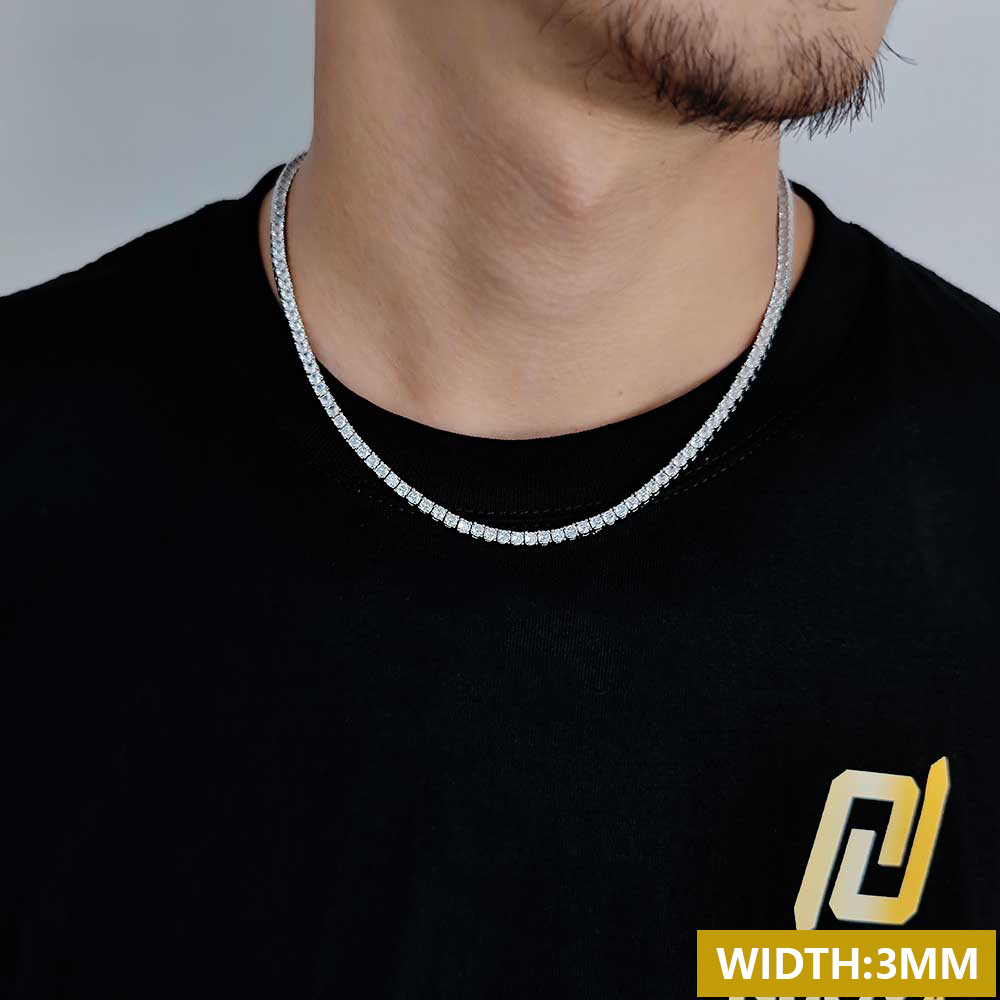 3mm 4mm 5mm Tennis Chain Necklace