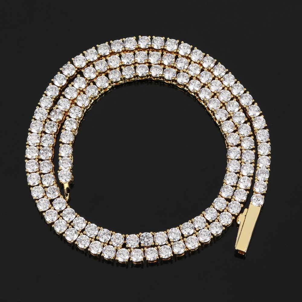 Wholesale 3mm 4mm 5mm Tennis Chain Necklace Hip Hop Iced Out Jewelry