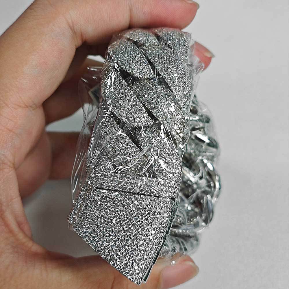 NUOYA Wholesale 22mm Full Diamond Iced Out Cuban Link Chain Necklace
