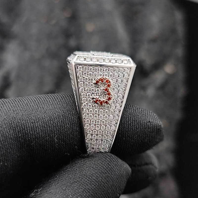 Custom Name Moissanite Ring in 925 Sterling Silver
