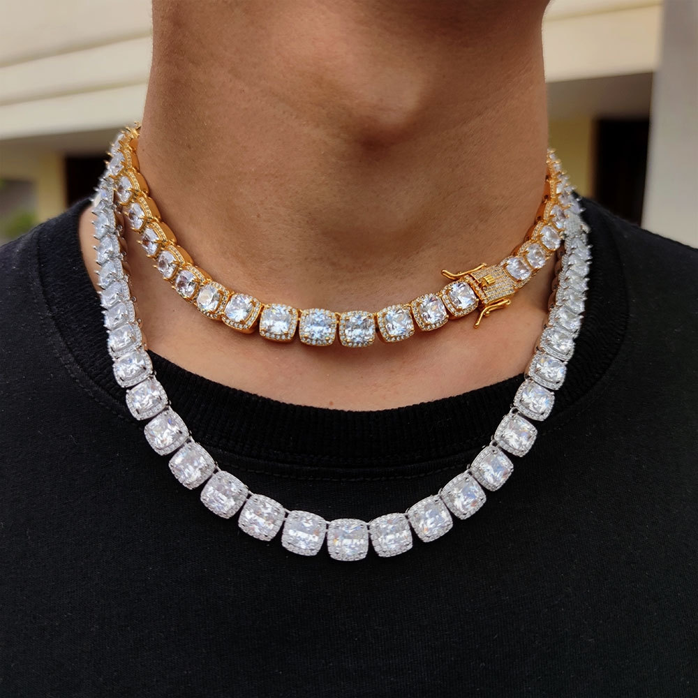 10mm Cluster Tennis Chain Necklace