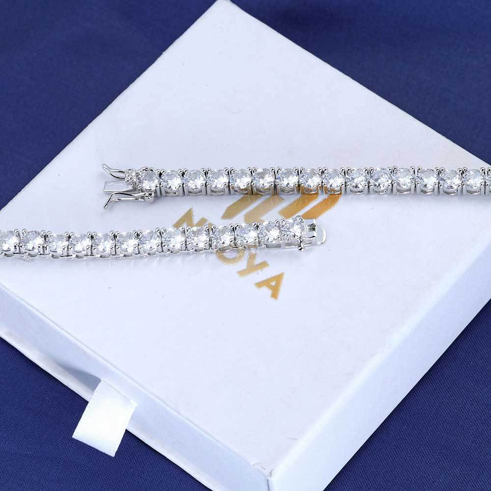Iced Out Bling 3mm Diamond Tennis Chain Necklace